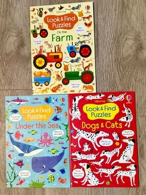 Usborne Kids Look & Find I Spy Softcover Books,
Set of 3